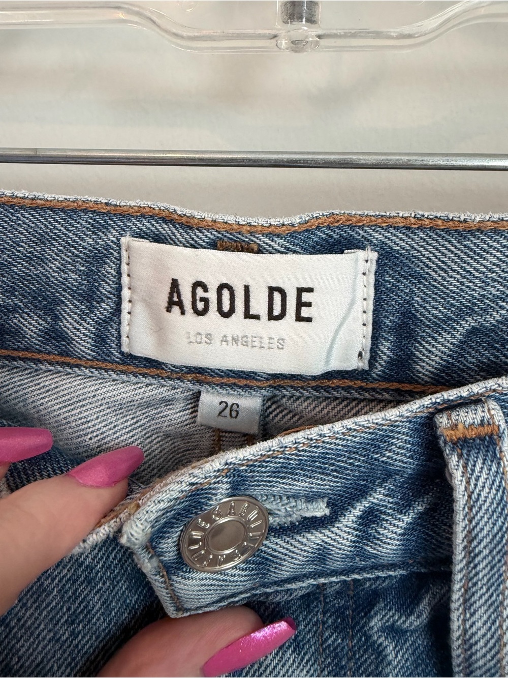 Agolde Riley High Rise Straight Crop Jeans - Picture 4 of 7